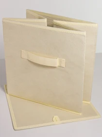 Ящик для зберігання квадратний бежевий MBM HOME модель TH-08 BEIGE Фото