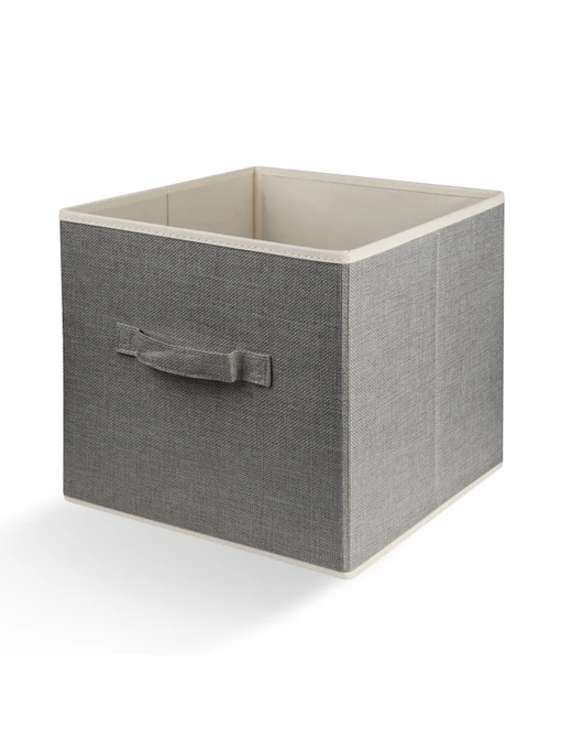 Ящик для зберігання квадратний сірий MBM HOME модель TH-08 LIGHT GRAY Фото