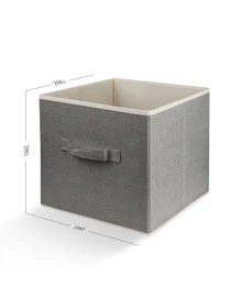 Ящик для зберігання квадратний сірий MBM HOME модель TH-08 LIGHT GRAY Фото