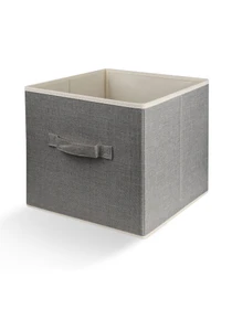 Ящик для зберігання квадратний сірий MBM HOME модель TH-08 LIGHT GRAY Фото