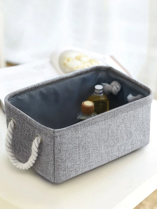 Ящик для зберігання з ручками сірий MBM HOME модель TH-12 GRAY Фото