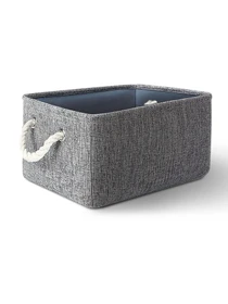 Ящик для хранения с ручками серый MBM HOME модель TH-12 GRAY Фото