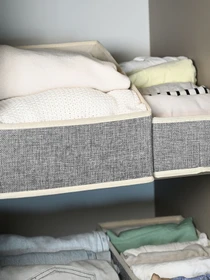 Ящик для хранения серый MBM HOME модель TH-27 LIGHT GRAY Фото
