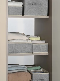 Ящик для хранения прямоугольный серый MBM HOME модель TH-28 LIGHT GRAY Фото
