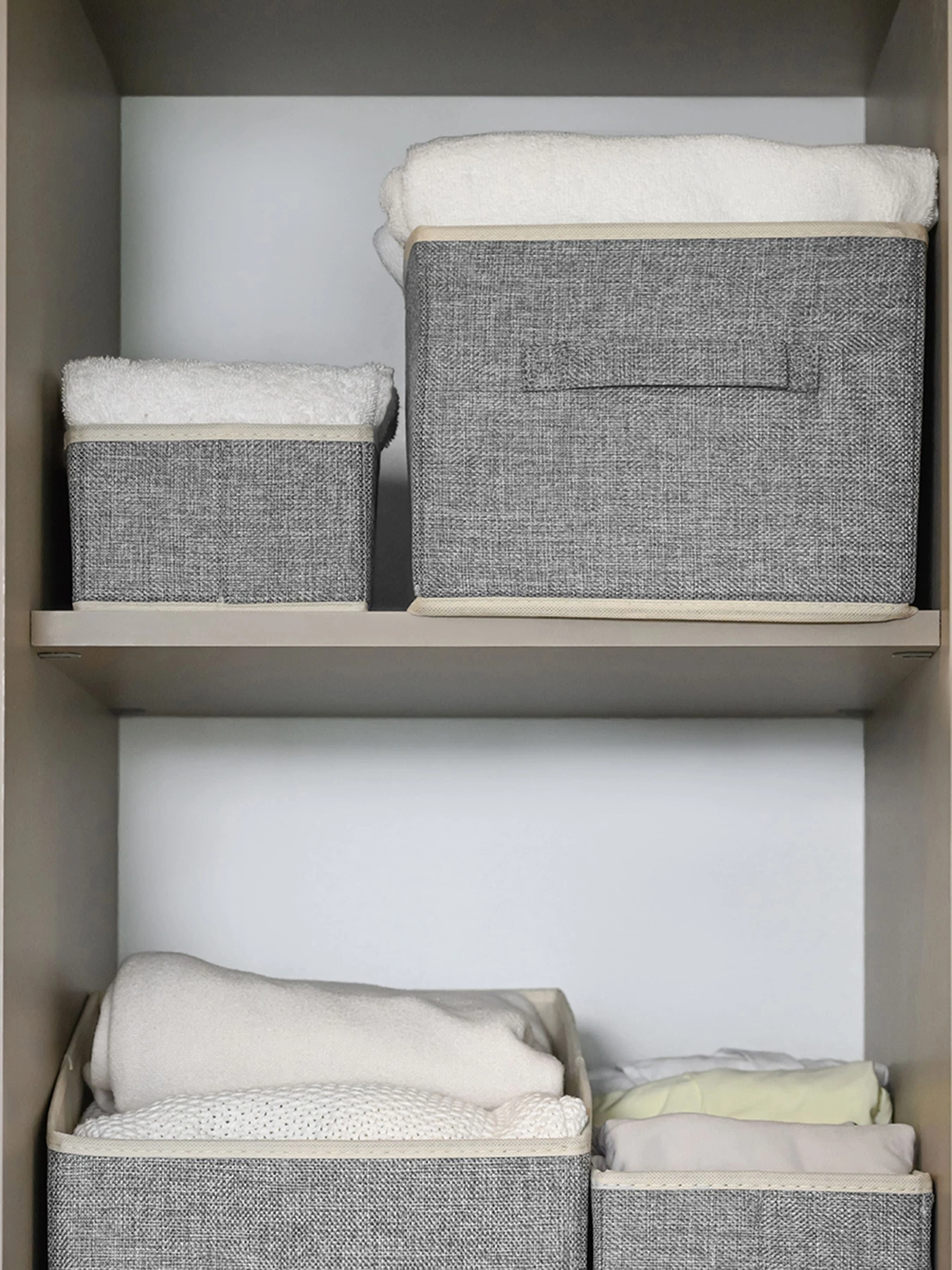 Ящик для хранения квадратный серый MBM HOME модель TH-30 LIGHT GRAY Ящик для хранения квадратный серый MBM HOME модель TH-30 LIGHT GRAY Фото