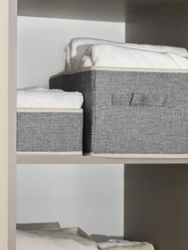 Ящик для хранения квадратный серый MBM HOME модель TH-30 LIGHT GRAY Фото