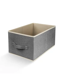 Ящик для хранения квадратный серый MBM HOME модель TH-30 LIGHT GRAY Фото