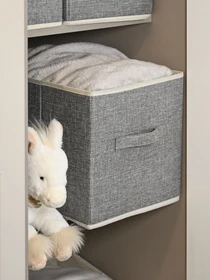 Ящик для зберігання квадратний сірий MBM HOME модель TH-30 LIGHT GRAY Фото