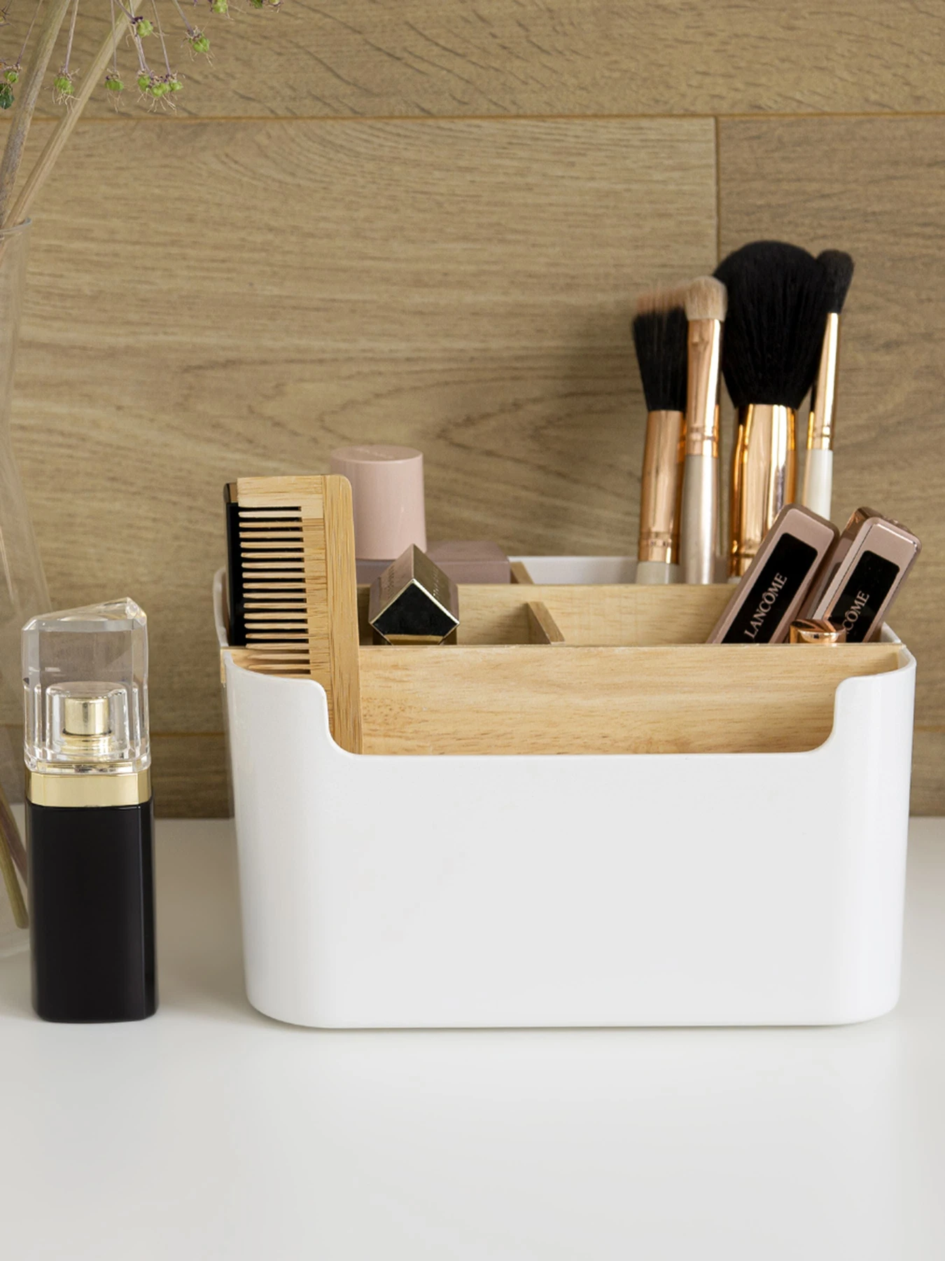 Органайзер для мелочей белый MBM HOME модель FH-02 WHITE/WOOD Фото