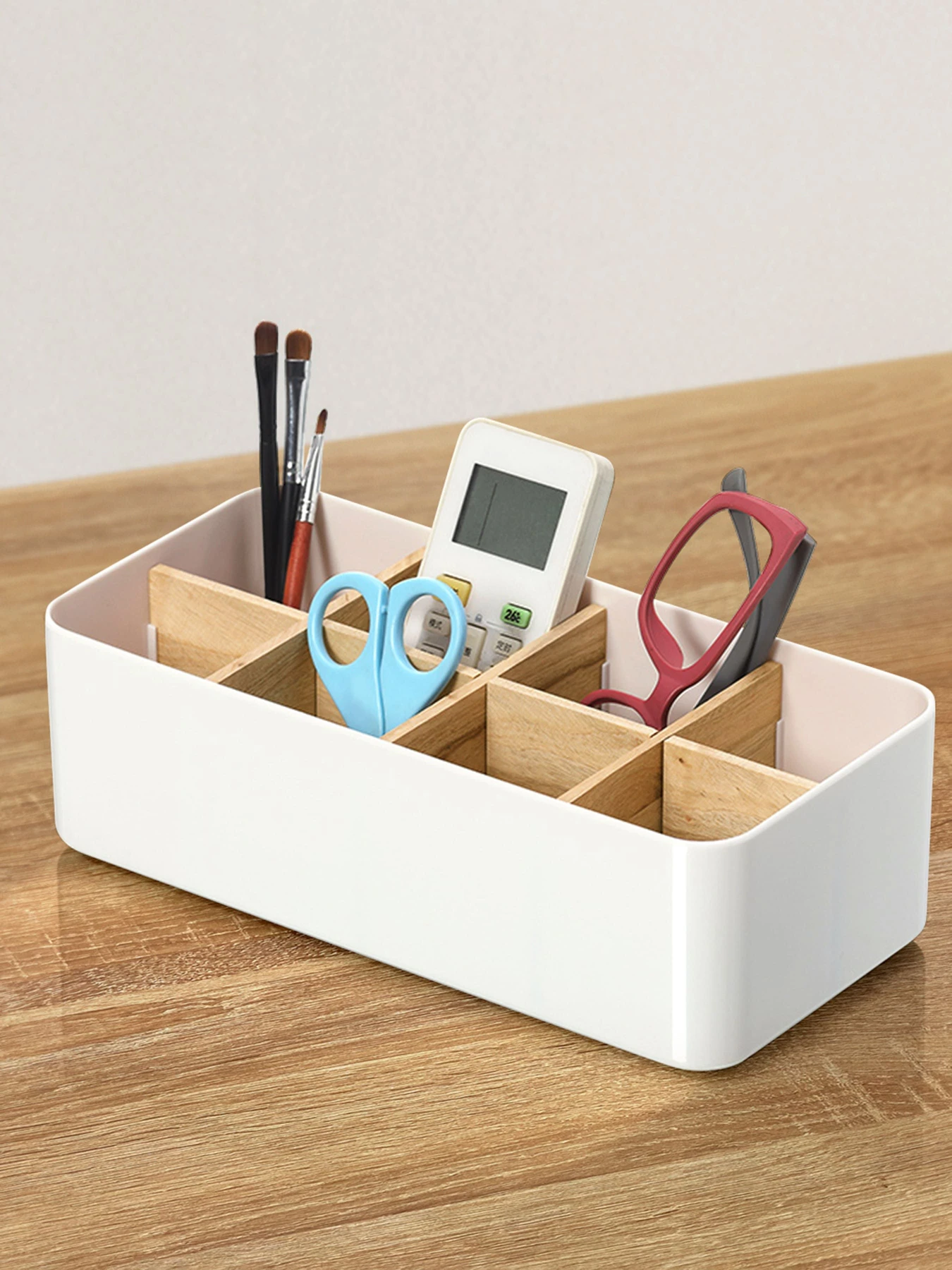 Органайзер для мелочей белый MBM HOME модель FH-03 WHITE/WOOD Органайзер для мелочей белый MBM HOME модель FH-03 WHITE/WOOD Фото