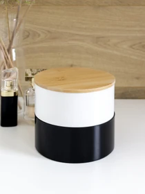 Органайзер для косметики с зеркалом MBM HOME модель FH-32 WHITE/BLACK Фото