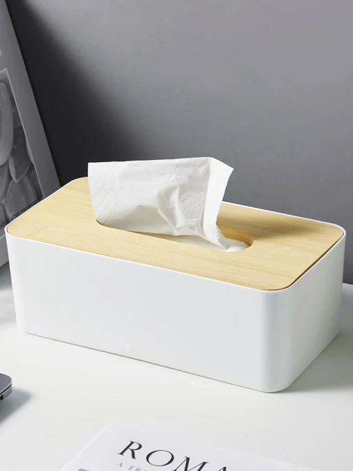 Органайзер для серветок білий/дерево Scandinavia MBM HOME модель FH-42 WHITE/WOOD Фото