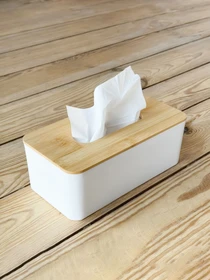 Органайзер для салфеток белый/дерево Scandinavia MBM HOME модель FH-42 WHITE/WOOD Фото
