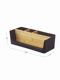 Органайзер для мелочей черный/дерево Scandinavia MBM HOME модель FH-45 BLACK/WOOD Фото