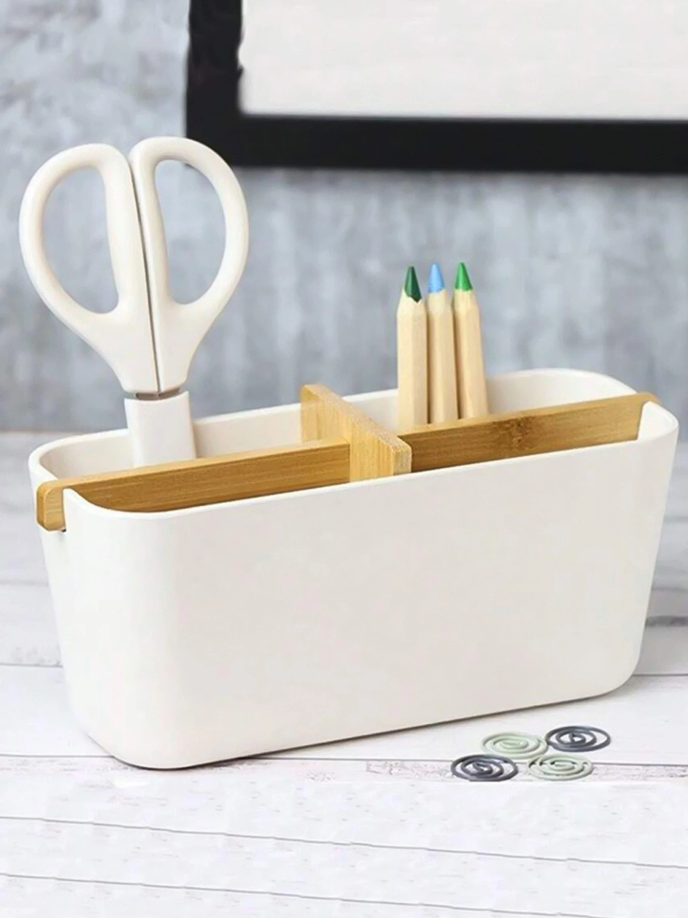 Органайзер для мелочей белый/дерево Scandinavia MBM HOME модель FH-48 WHITE/WOOD Органайзер для мелочей белый/дерево Scandinavia MBM HOME модель FH-48 WHITE/WOOD Фото