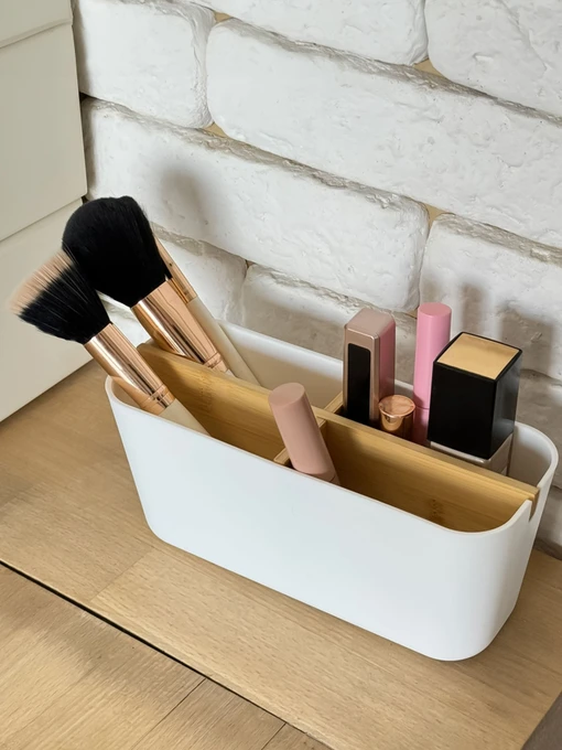 Органайзер для дрібниць білий/дерево Scandinavia MBM HOME модель FH-48 WHITE/WOOD Фото