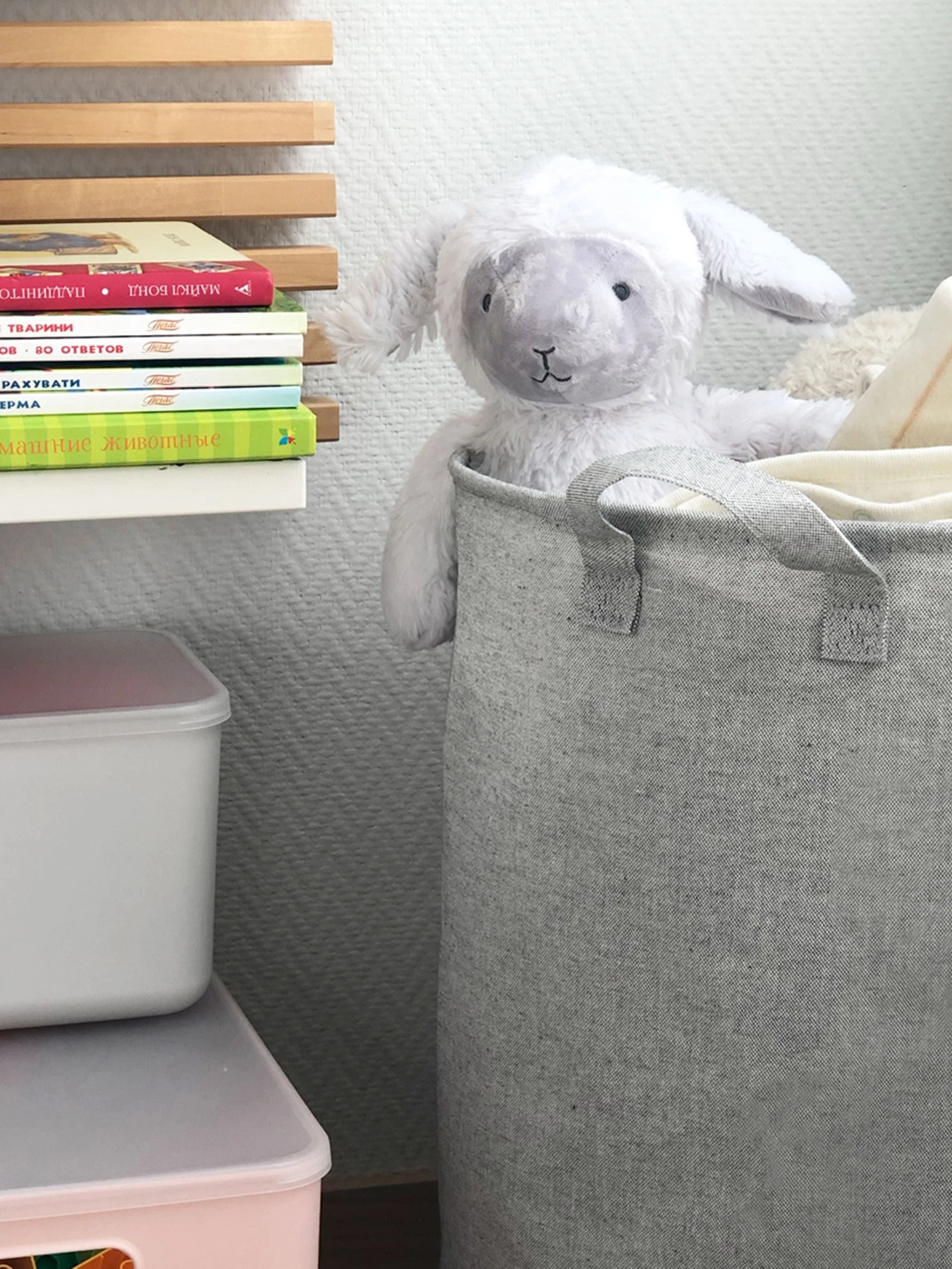 Корзина для хранения текстильная серая MBM HOME модель TH-01 GRAY Корзина для хранения текстильная серая MBM HOME модель TH-01 GRAY Фото