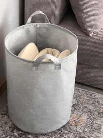Корзина для хранения текстильная серая MBM HOME модель TH-01 GRAY Фото