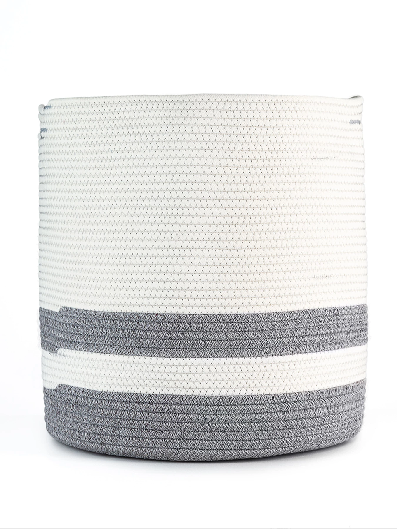 Корзина для хранения серая с белым MBM HOME модель TH-16 GRAY/WHITE Фото