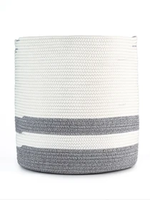 Корзина для хранения серая с белым MBM HOME модель TH-16 GRAY/WHITE Фото