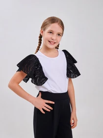 Рубашки SMIL модель smil_114974-belyj-s-cernym Фото
