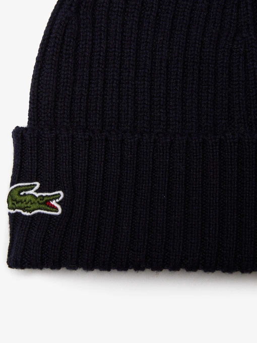 Lacoste Шапка колір темно-синій фото 2