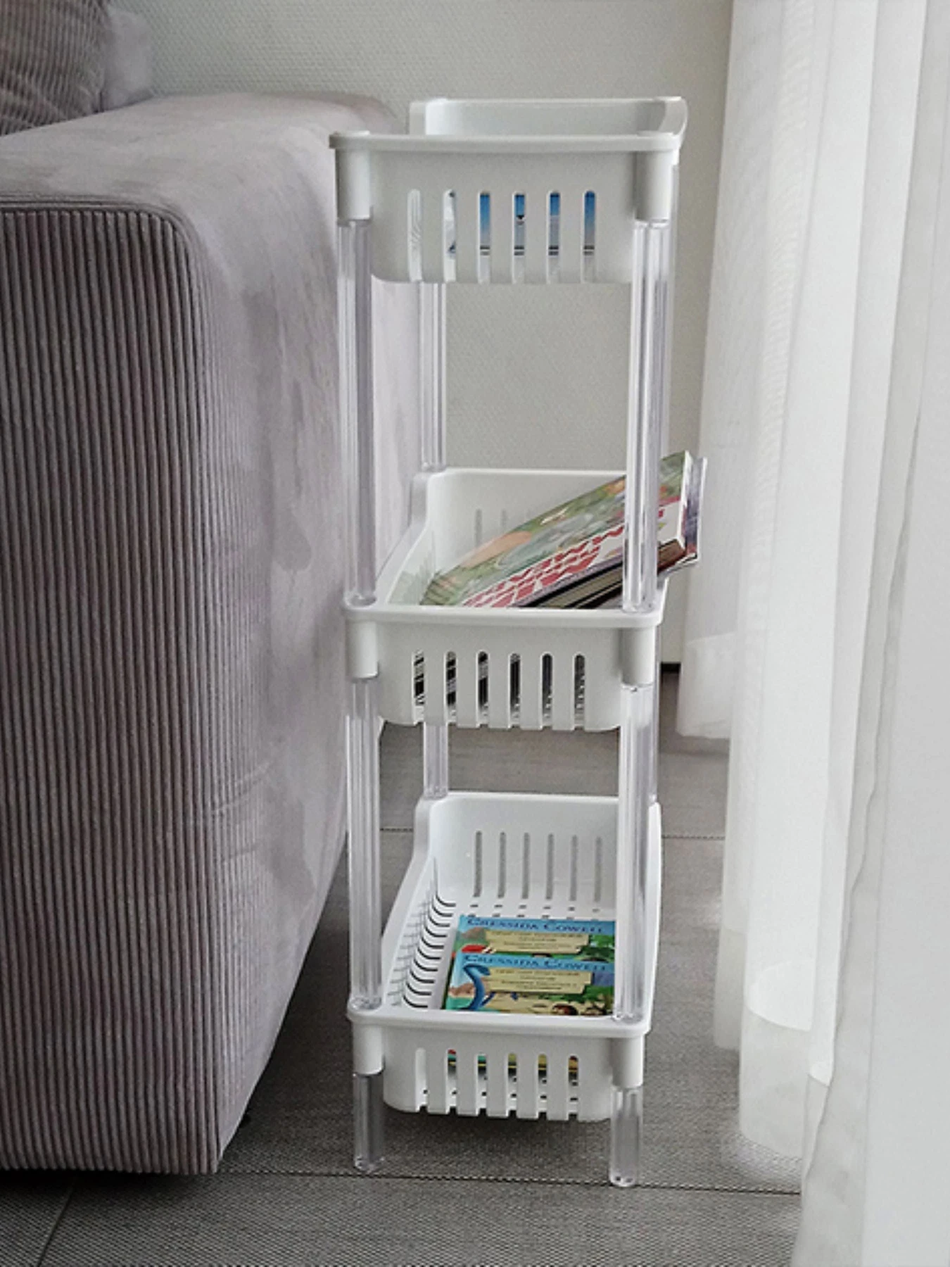 Етажерка 3-рівнева біла MBM HOME модель FH-05 WHITE Фото
