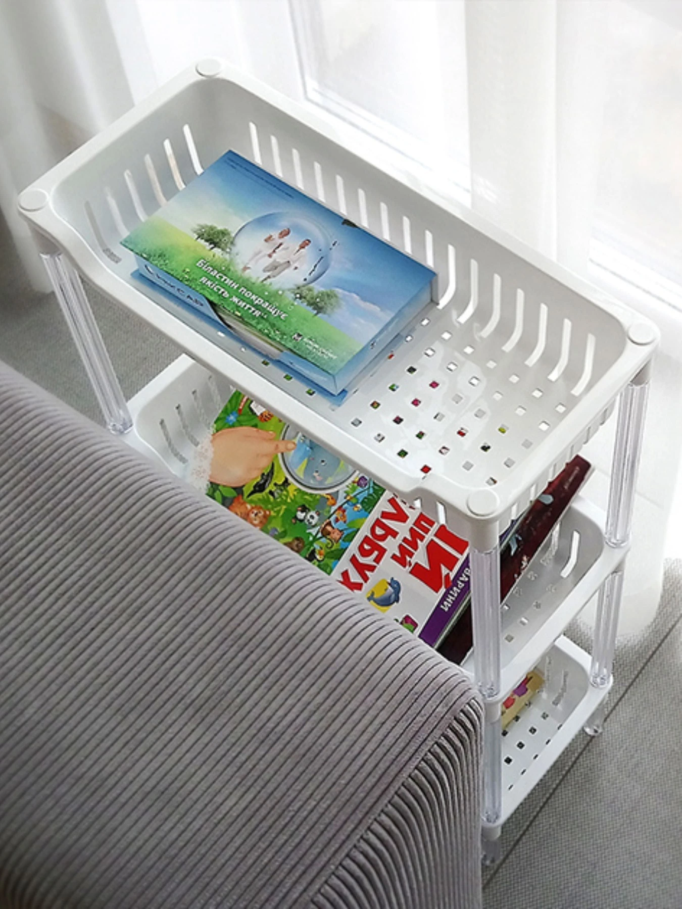 Етажерка 3-рівнева біла MBM HOME модель FH-05 WHITE Фото