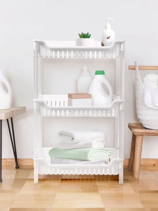 Етажерка 3-рівнева біла MBM HOME модель FH-05 WHITE Фото