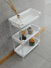 Етажерка 3-рівнева біла MBM HOME модель FH-05 WHITE Фото