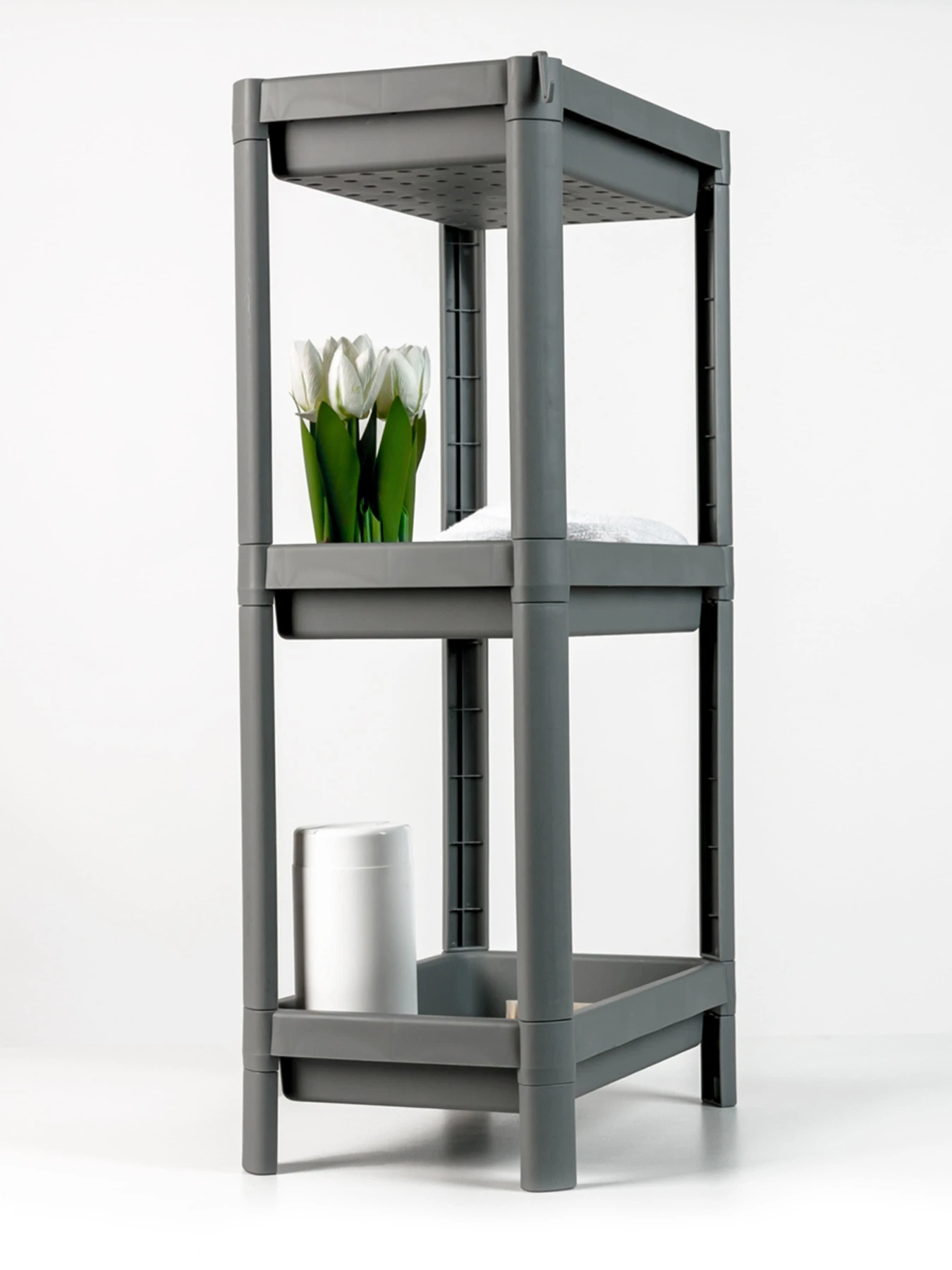 Етажерка 3-рівнева сіра MBM HOME модель FH-22/3 GRAY Фото