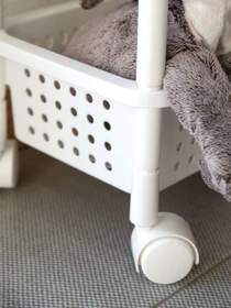 Этажерка 3-х-ярусная на колесах белая MBM HOME модель FH-23 WHITE Фото