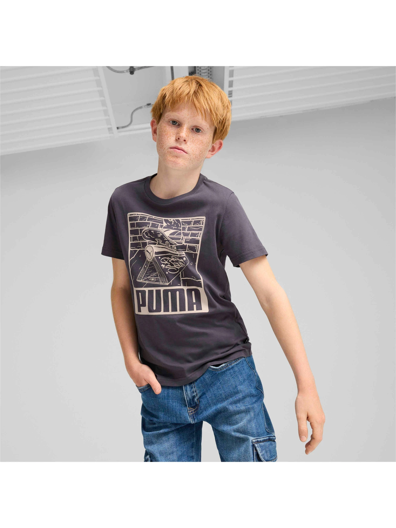 Футболки и поло PUMA Ess+ Mid 90s Graphic Tee модель 681873 Фото