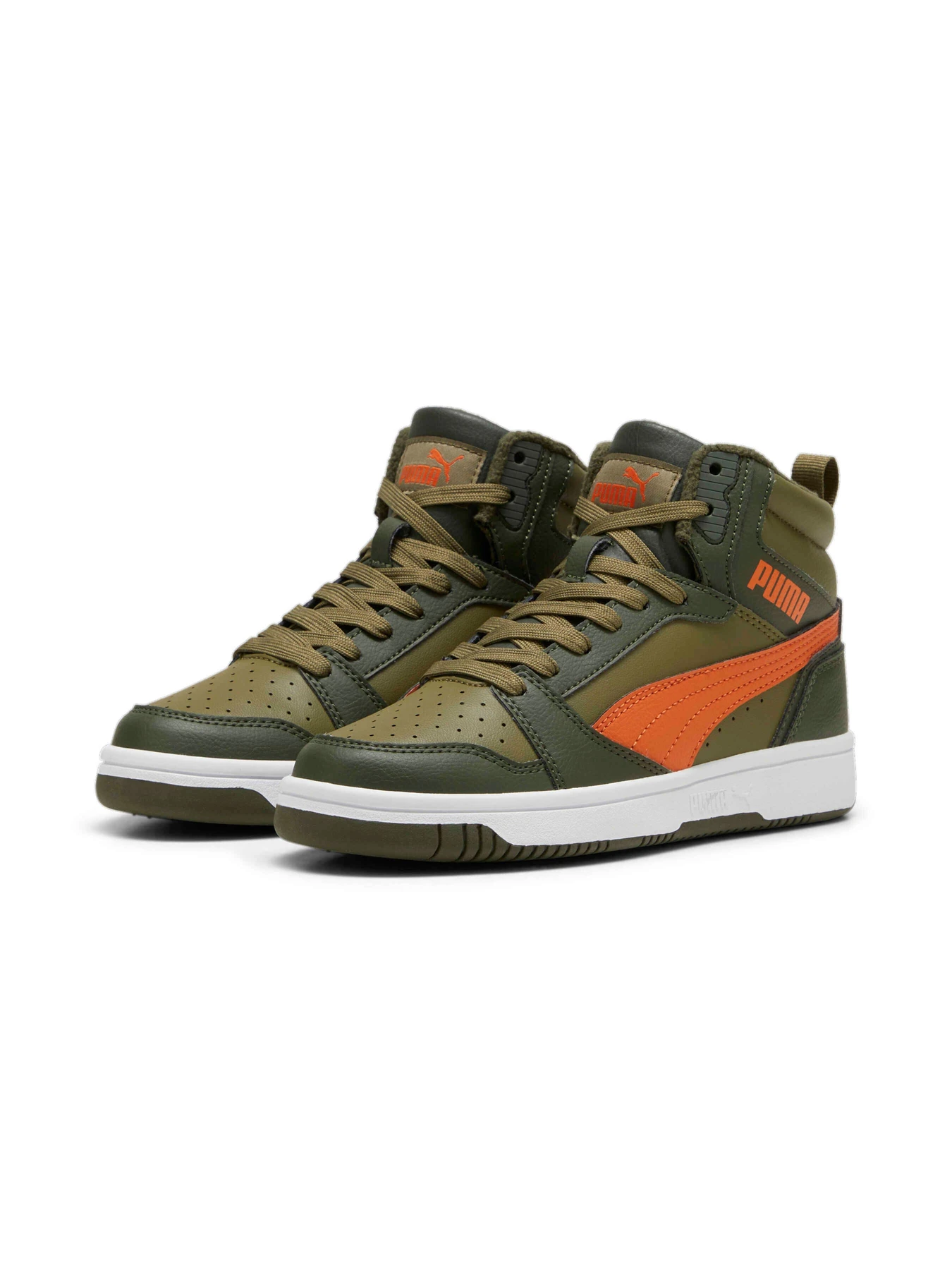 Кеды PUMA Rebound V6 Mid Wtr Jr модель 394685 Кеды PUMA Rebound V6 Mid Wtr Jr модель 394685 Фото