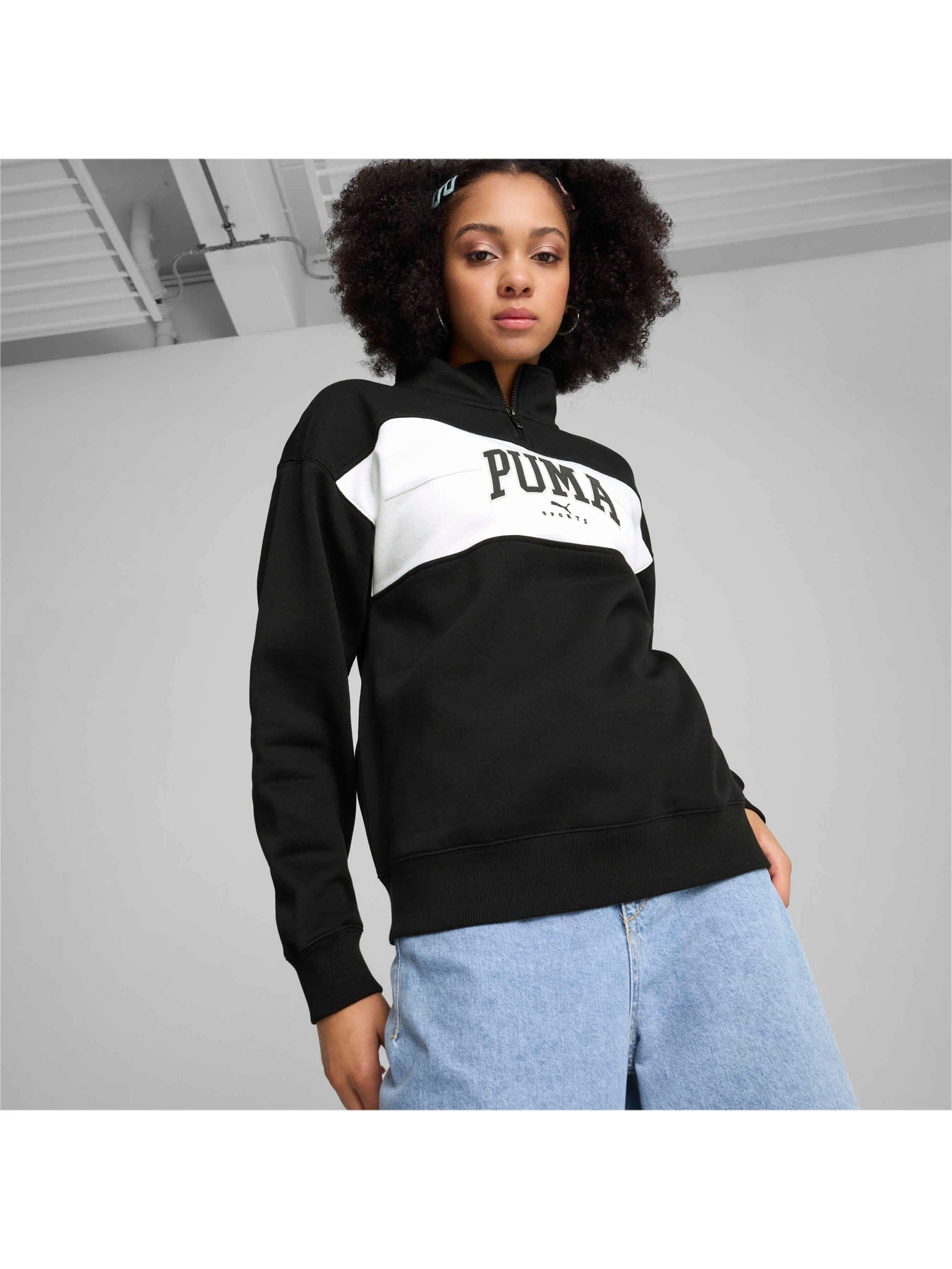 Худи и свитшоты PUMA Squad Half-zip Fl модель 681543 Фото