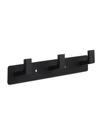 Вішалка на 3 гачки чорна MBM HOME модель HA-05/3 BLACK Фото