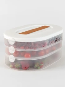 Контейнер для зберігання трирівневий MBM HOME модель KP-04 WHITE Фото