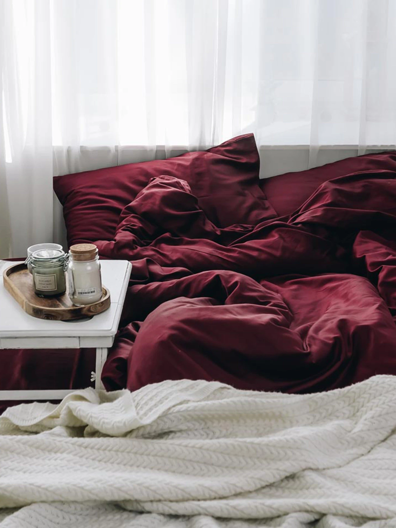 Комплект постільної білизни Ruby Delight з натурального сатину OWLED модель SB1-1001-RD Комплект постільної білизни Ruby Delight з натурального сатину OWLED модель SB1-1001-RD Фото