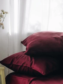 Комплект постільної білизни Ruby Delight з натурального сатину OWLED модель SB1-1001-RD Фото