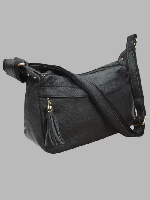 Сумки Borsa Leather модель 1t300-black Фото