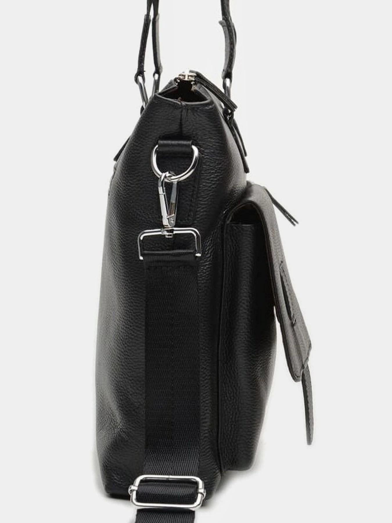Сумки Borsa Leather модель K18825-black Фото