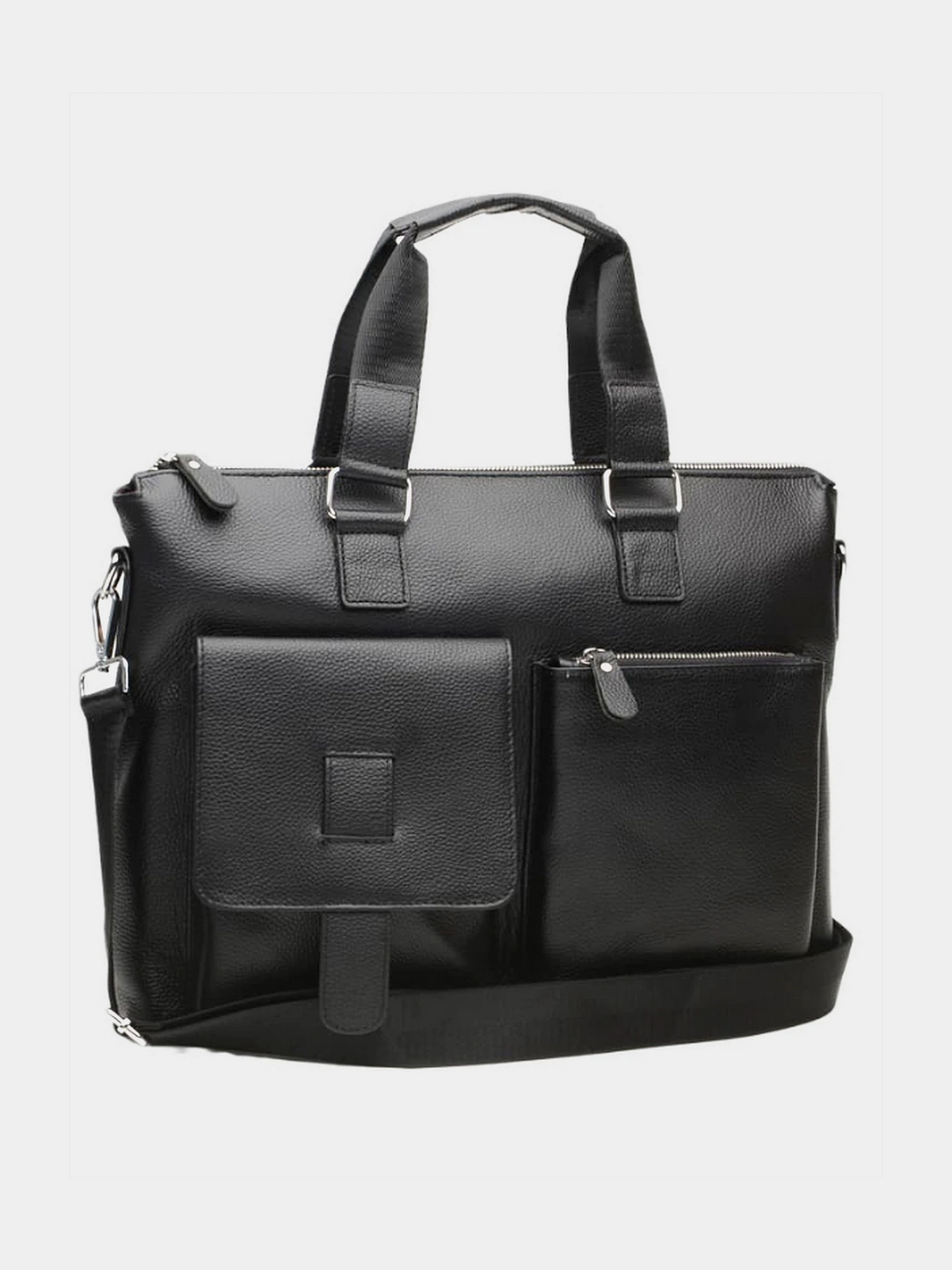 Сумки Borsa Leather модель K18825-black Фото