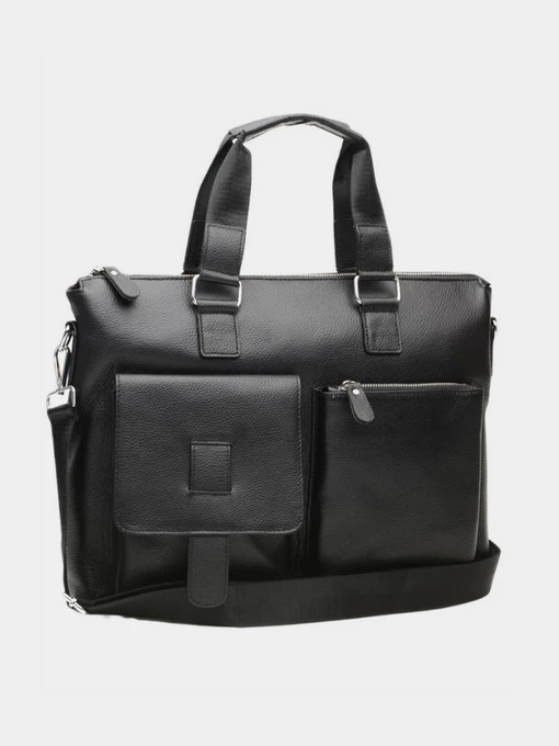 Сумки Borsa Leather модель K18825-black Фото
