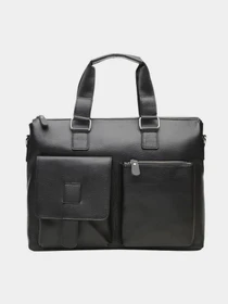 Сумки Borsa Leather модель K18825-black Фото