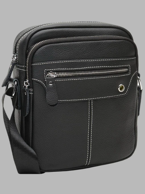Сумки Borsa Leather модель K12221-black Фото