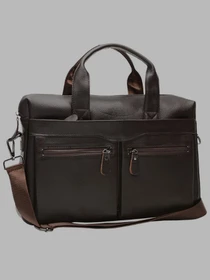 Сумки Borsa Leather модель K18612-brown Фото