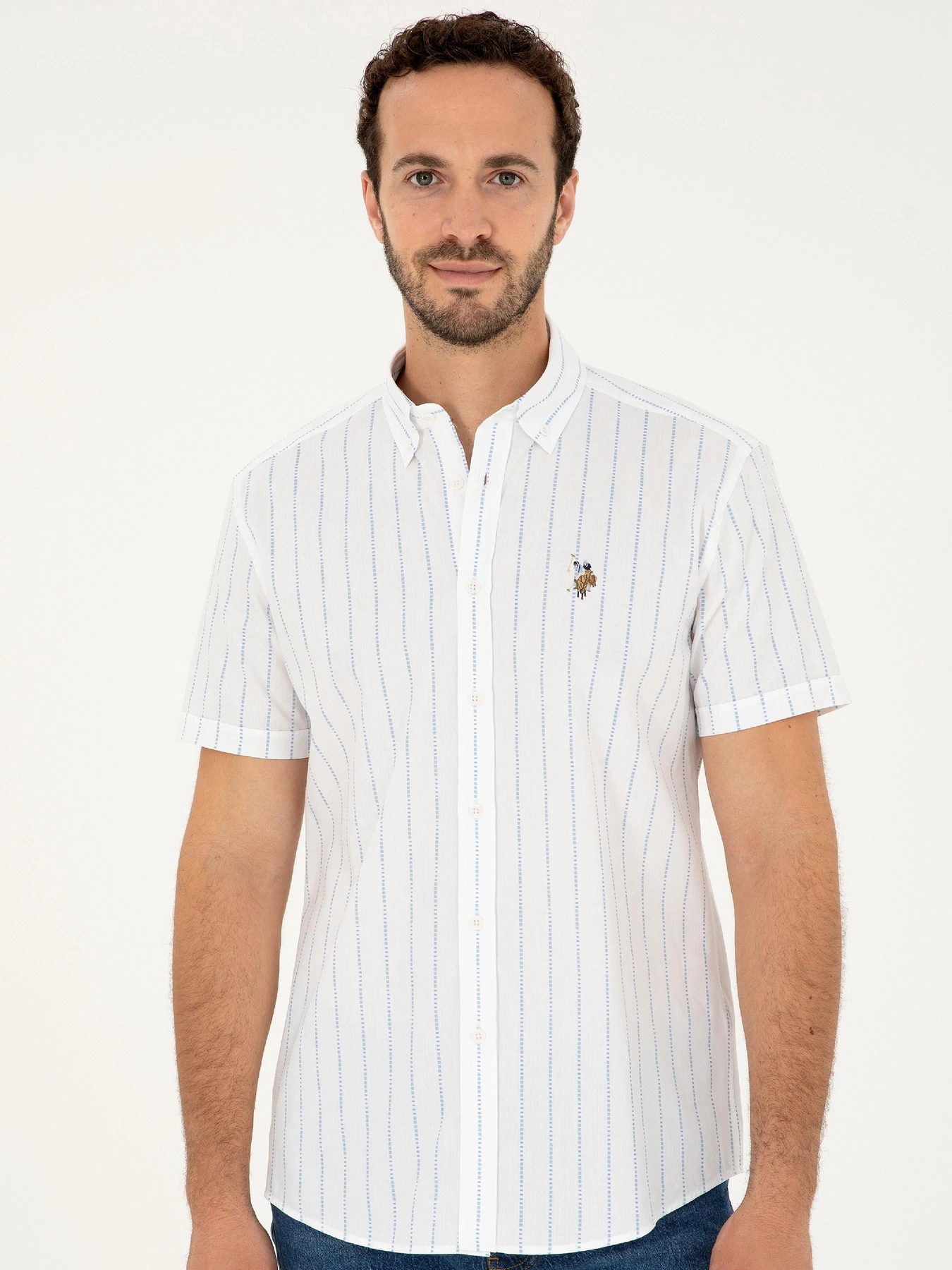 Рубашки US Polo модель G081SZ004.000.1838497.VR003 Фото