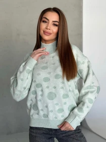 Свитры и кардиганы ISSA Plus модель WN20-566_мятный Фото