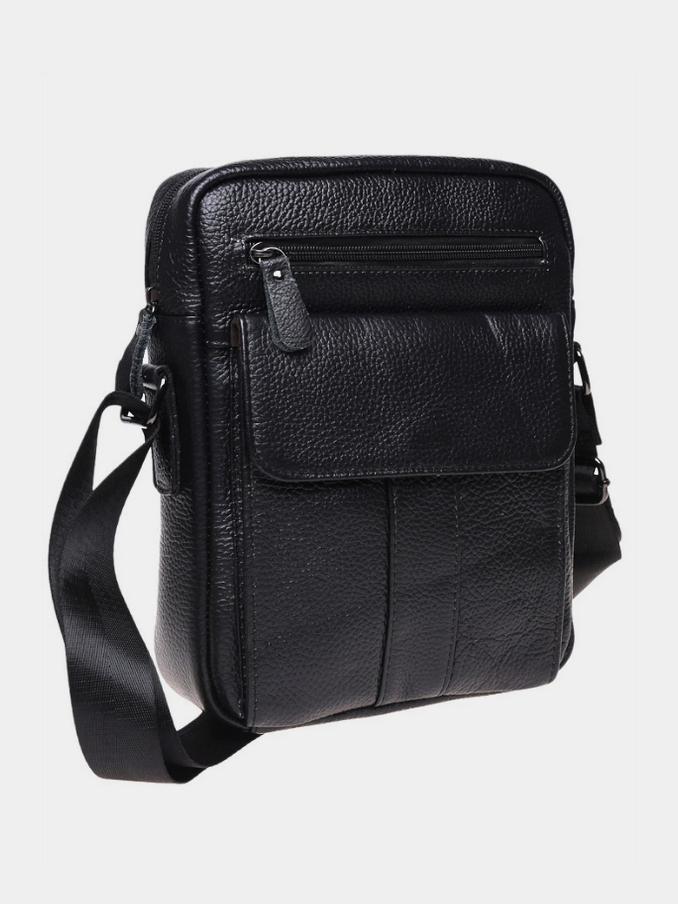 Сумки Borsa Leather модель K18154-black Фото