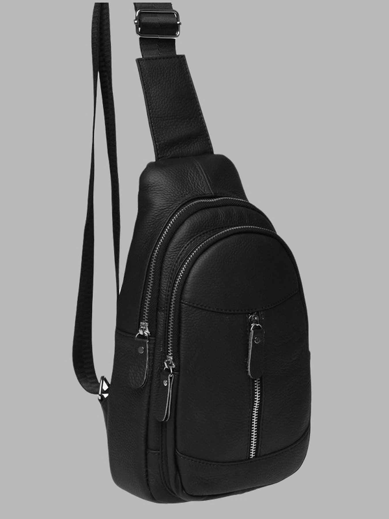 Рюкзаки Borsa Leather модель K1318-black Рюкзаки Borsa Leather модель K1318-black Фото